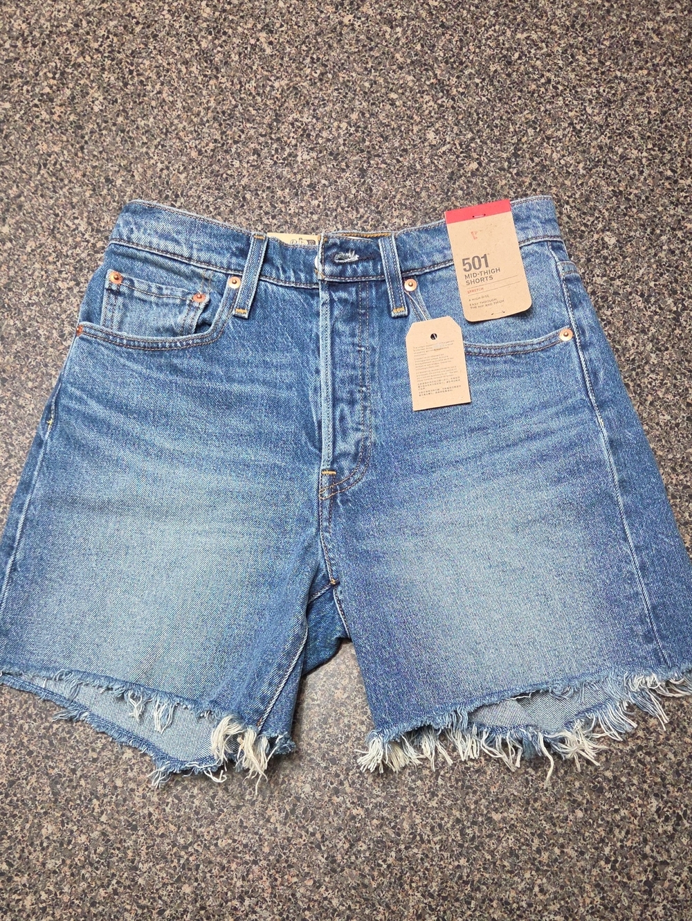 Levi's Blue Denim Mid Thigh Women's Shorts